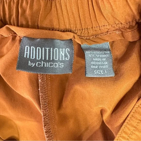 Chico’s 3 Piece Outfit Cropped Pants Cotton 3/4 Tee & Zip Front Jacket Size 1/M - Picture 14 of 15